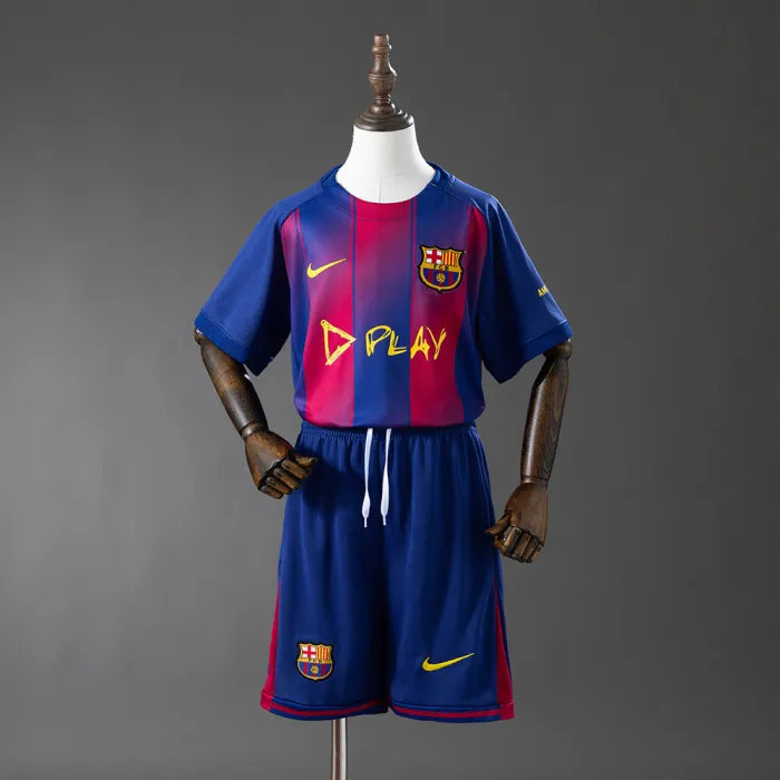 Kids Barcelona Jersey 25/26 Home Football Kit
