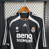 Long Sleeves Away Real Madrid Jersey 06/07 Retro Football Kits - PalmSportss