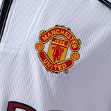 Man United Jersey 1998-99 Home White Retro Kit Long Sleeves