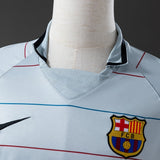 Barcelona Jersey 2003-04 Away Retro Football Kit Long Sleeves