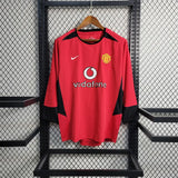 Manchester United Jersey Home kit 2003/04 retro Long Sleeves Football Team Soccer shirt - PalmSportss