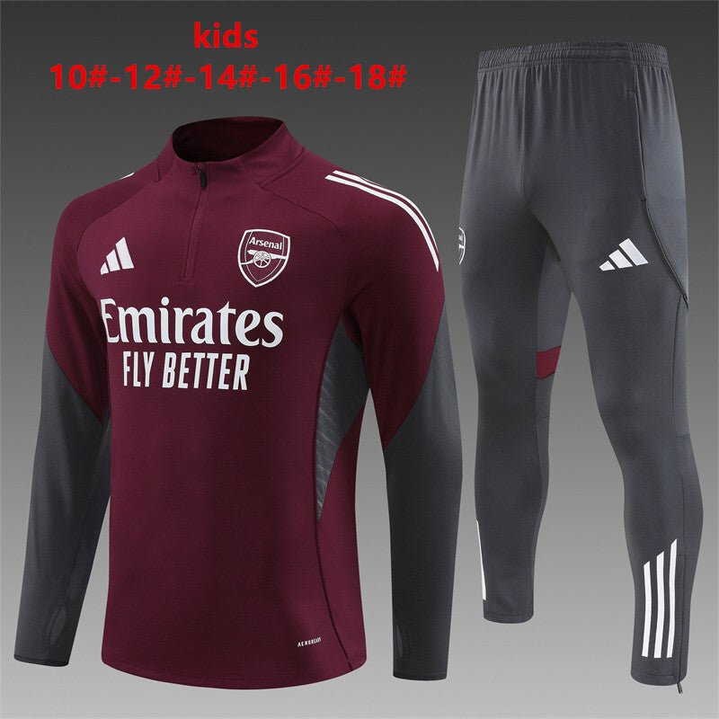 Kids Arsenal Training Tracksuits 25/26 Football Kit Soccer Jersey