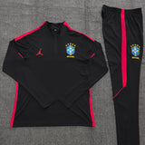 Kids Brazil Training Tracksuits 2026 Football Kit Soccer Jersey
