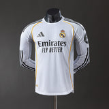 Real Madrid Jersey 25/26 Home Football Kit Long sleeves Player Version