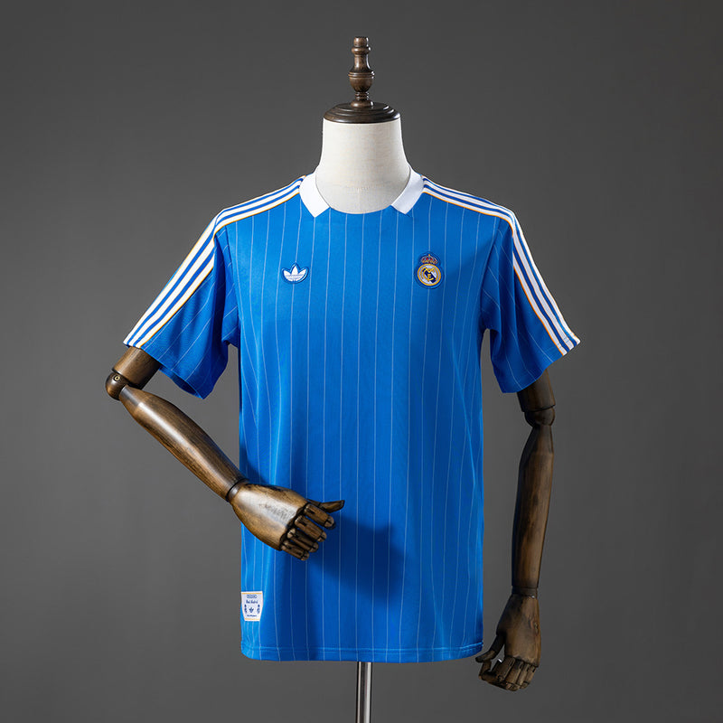 Real Madrid Terrace Icons T-Shirt Blue 2026-2027 Football Kit Soccer Jersey