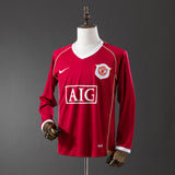 Man United Jersey 2006/07 Home Retro Football Kit Long Sleeves