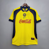 Retro Club America Jersey 2001-02 Home Yellow Football Kit Soccer Jersey