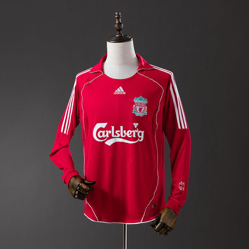 Liverpool Jersey 2006-07 Home Retro Football Kit Long Sleeves