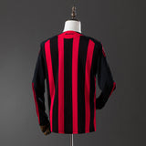 AC Milan Jersey 2008-09 Home Retro Football Kit Long Sleeves