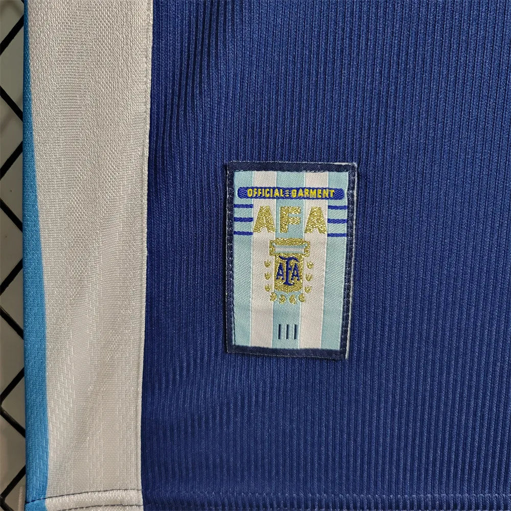Argentina Retro Jersey 1998 Away Football Jersey Soccer Shirt