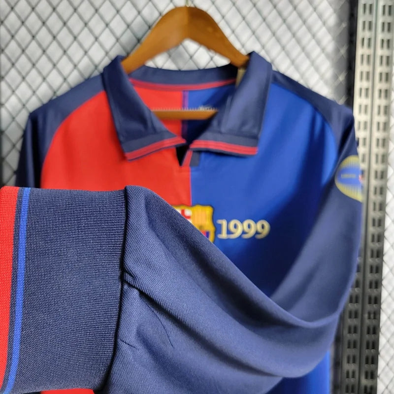 Retro-Barcelona-Jersey-1899-1999-Anniversary-Football-Kit-Soccer-Shirt-Long-Sleeves