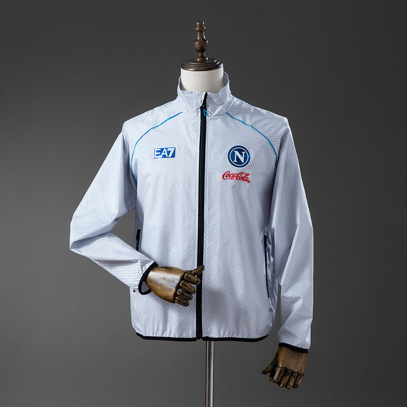 Napoli Windbreaker 2025/26 White Football Jacket