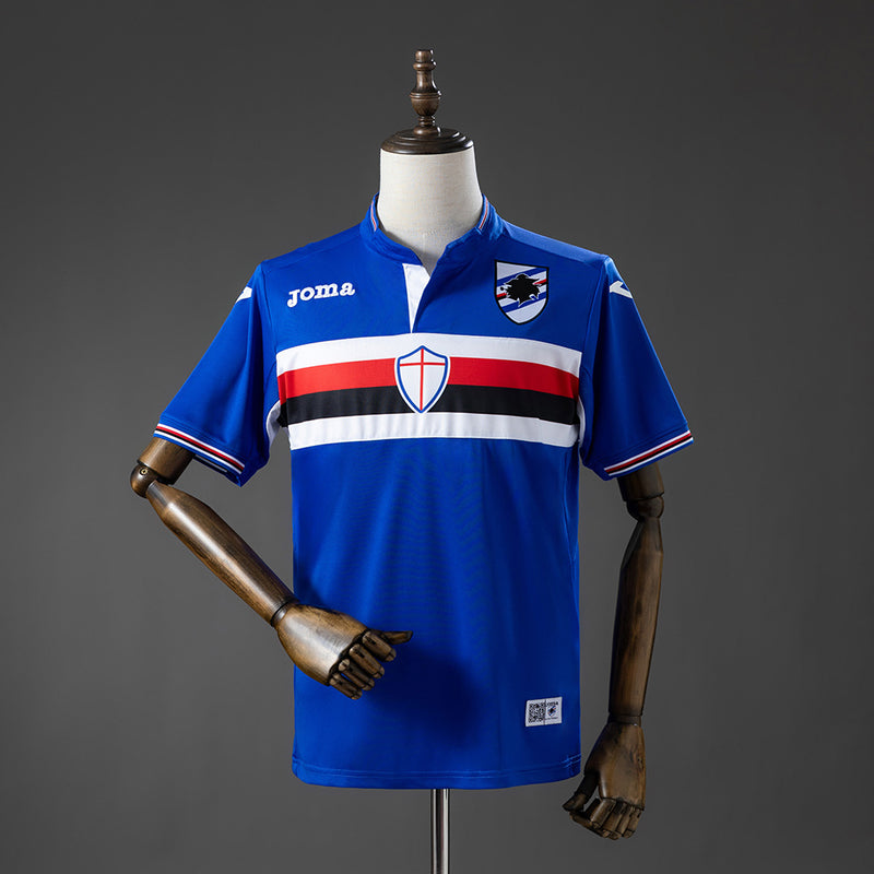 Sampdoria Home Jersey 2015-2016 Retro Football Kit Soccer Shirt