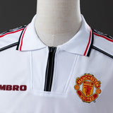 Man United Jersey1998-99 Home White Retro Football Kit