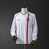 England  Jersey 2002 Home Retro Football Kit Long Sleeves