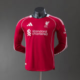Liverpool Jersey 25/26 Home Football Kit Player Version Long Sleeves