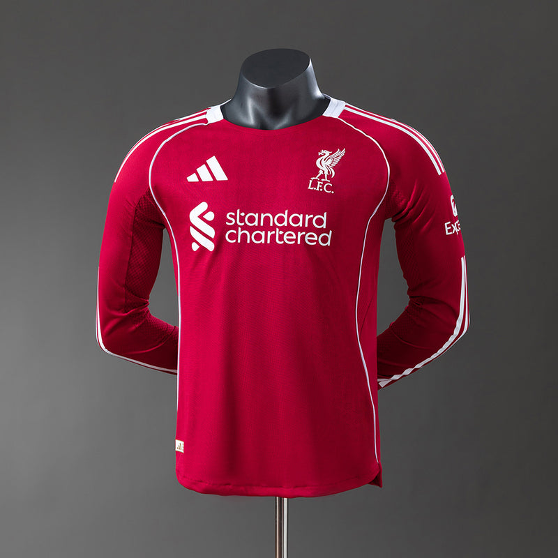 Liverpool Jersey 25/26 Home Football Kit Player Version Long Sleeves