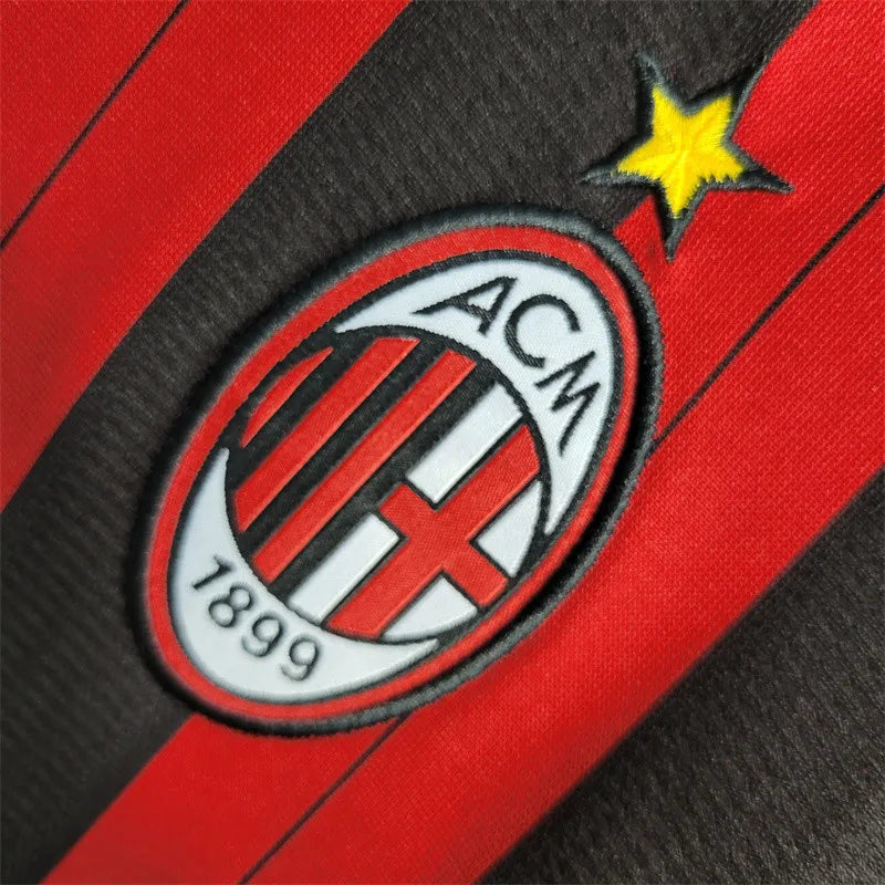 AC Milan Jersey Home Kit 2013 2014 Retro Long Sleeves