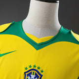 Brazil Jersey 2004 Home Retro Football Kit Long Sleeves