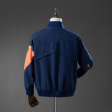 Barcelona Windbreaker 2025/26 Navy Blue & Orange Football Soccer Jacket