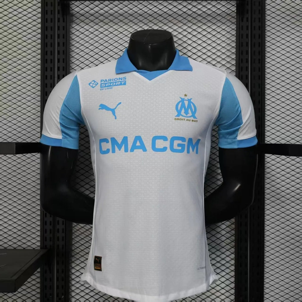 Player Version Marseille Jersey 25/26 Home Football Kit Soccer Jersey