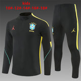 Kids Brazil Training Tracksuits 2026 Football Kit Soccer Jersey