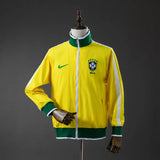 Brazil Windbreaker 2010-11 Yellow Football Kit Soccer Jersey - PalmSportss