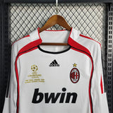 AC Milan Jersey Away Kit 2006 2007 Retro Long Sleeves - PalmSportss