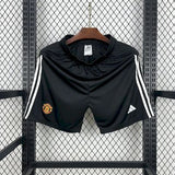 Man United Shorts 25/26 Home Black Football Kit Soccer Shorts