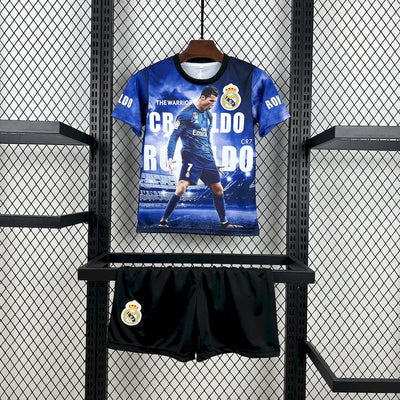 Kids Ronaldo Real Madrid Jersey 25/26 Football Kit Soccer Jersey