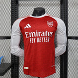 Player Version Arsenal Jersey 25/26 Home Long Sleeves Football Kit Soccer Jersey - PalmSportss