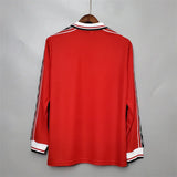 Manchester United Jersey Home Kit 1998/99 Retro Long Sleeves Football Team Soccer Shirt - PalmSportss