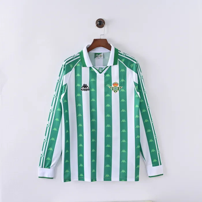 Retro Real Betis Home Jersey 1996/97 Long Sleeves Football Kit Soccer Jersey