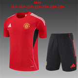 Kids Man United Training Tracksuits 25/26 Football Kit Soccer Jersey