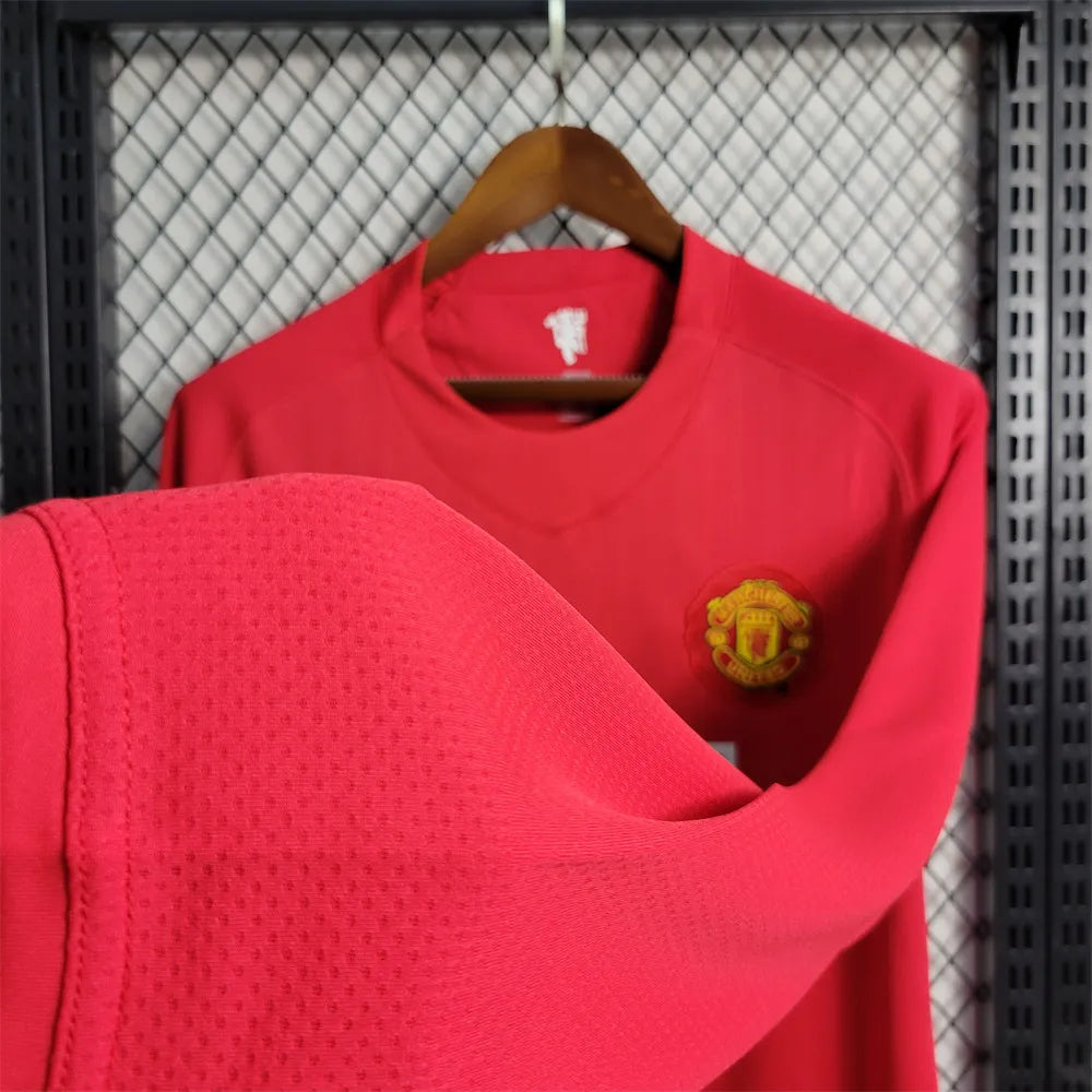 Manchester United Jersey Home Kit 2007/08 Retro Long Sleeve Moscow