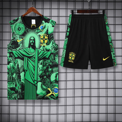 Brazil Vest Set Training Tracksuits 25/26 Football Kit Soccer Jersey