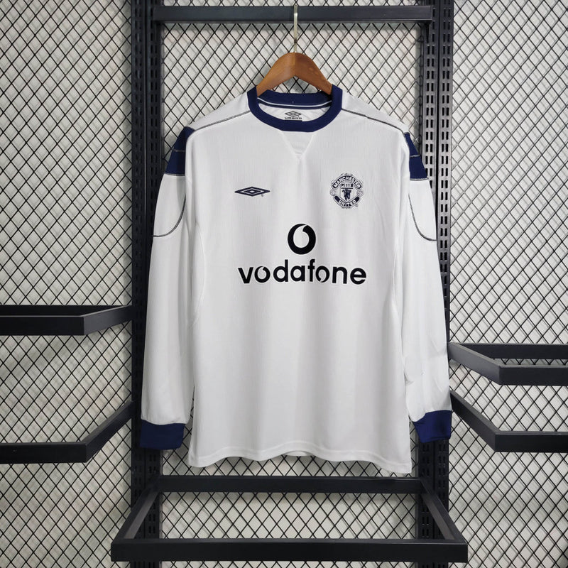 Manchester United Jersey Away Kit 99/00 Retro Long Sleeves Football Team Soccer Shirt