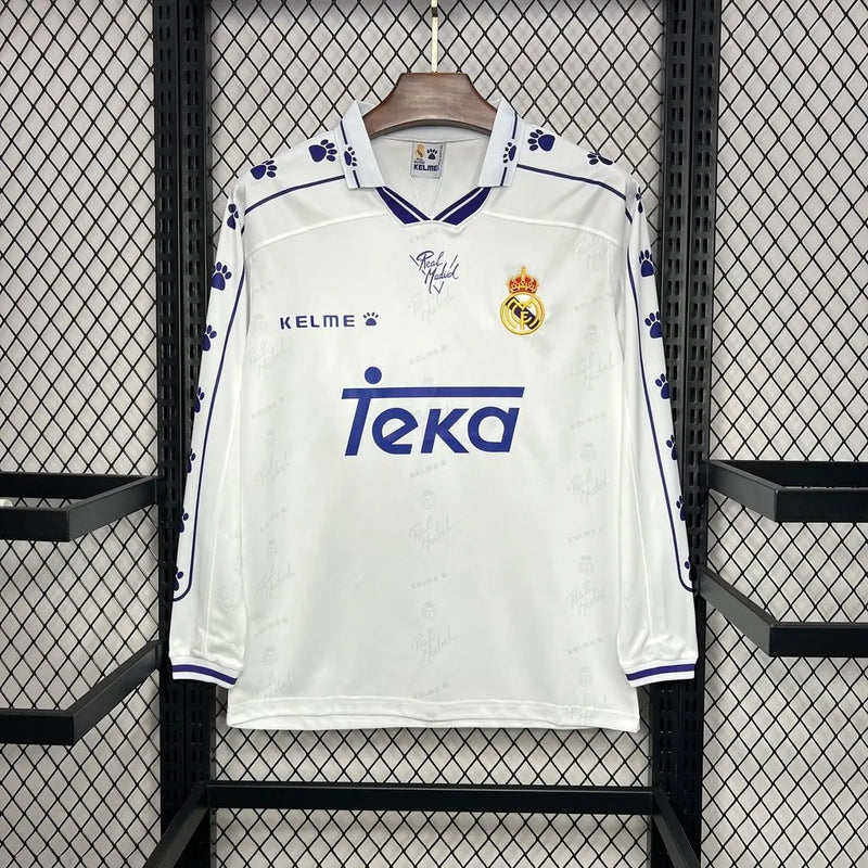 Retro Real Madrid Home Kit 1994/96 Long Sleeves Football Jersey