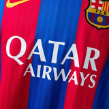 Barcelona Jersey 2016/17 Home Retro Football Kit Long Sleeves
