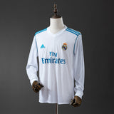 Real Madrid Jersey 2017/18 Home Retro Football Kit Long Sleeves