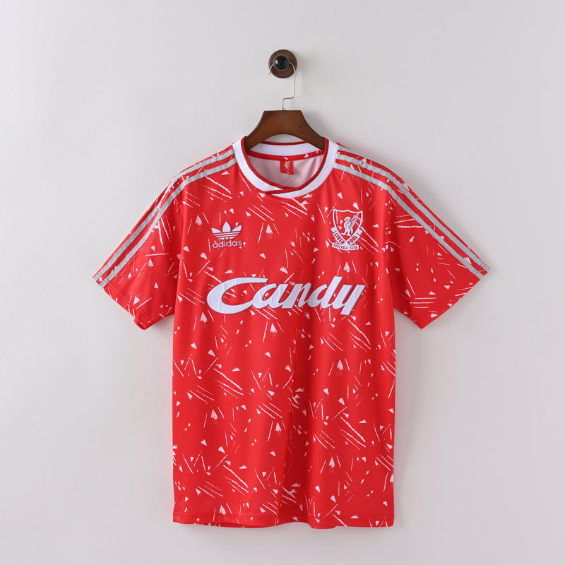 Retro Liverpool Home Jersey 1989-91 Football Kit Soccer shirt