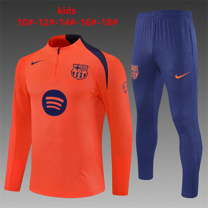 Kids Barcelona Training Tracksuits 25/26 Football Kit Soccer Jersey
