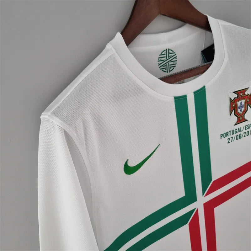 Portugal Jersey Away kit 2012 Retro Long Sleeves Football Team Soccer Shirt