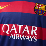 Barcelona Jersey 2015-16 Home Retro Kit Long Sleeves