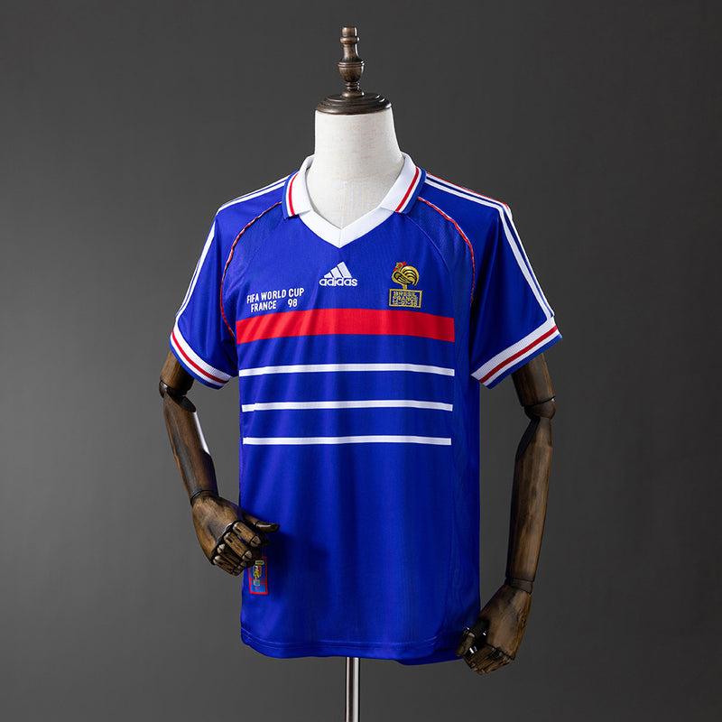 France Jersey 1998 Home Retro Football Kit