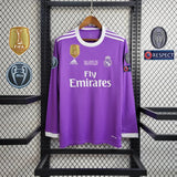 Retro Real Madrid Away Kit 16/17 Long Sleeves Football Jersey - PalmSportss