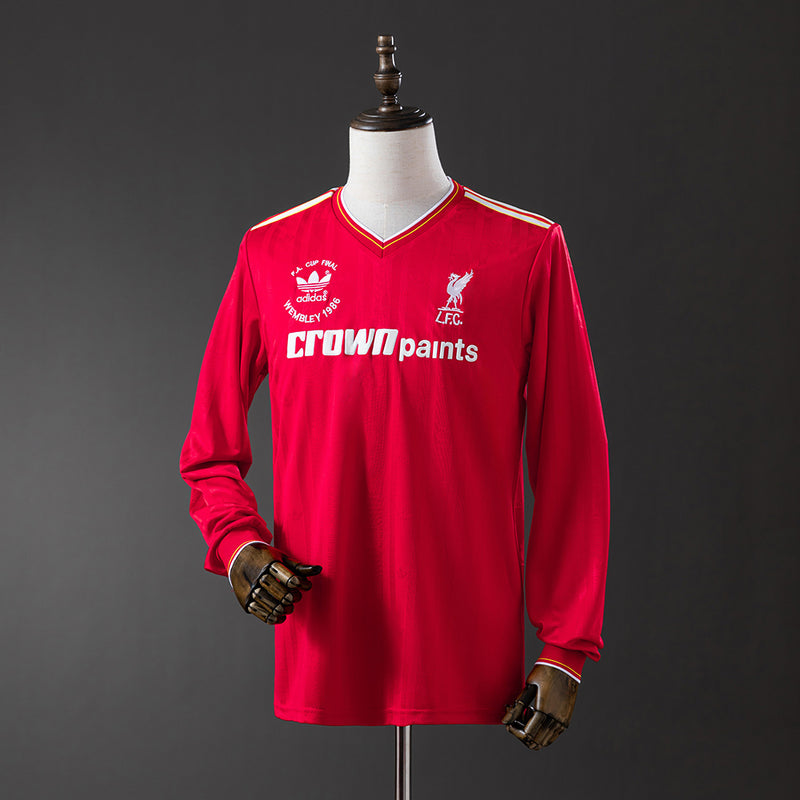 Liverpool Jersey 1986-87 Home Retro Football Kit Long Sleeves