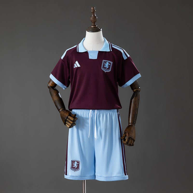 Kids Aston Villa Home Jersey 2026-2027 Football Kit Soccer Shirt