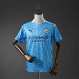 Manchester City Home Jersey 2020-21 Retro Football Kit Soccer Shirt