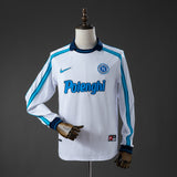 Napoli Away Jersey 1998-99 Retro Long Sleeves Football Kit Soccer Shirt